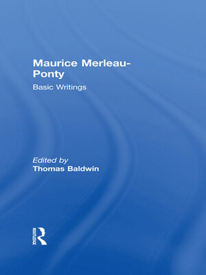 cover image of Maurice Merleau-Ponty